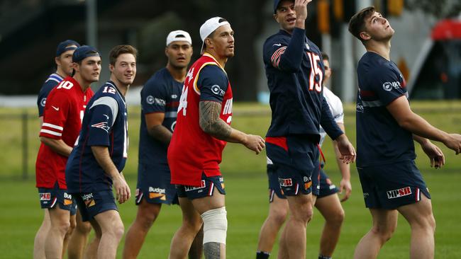 Sonny Bill Williams has his first training run with the Roosters today at Moore Park. Picture: Sam Ruttyn