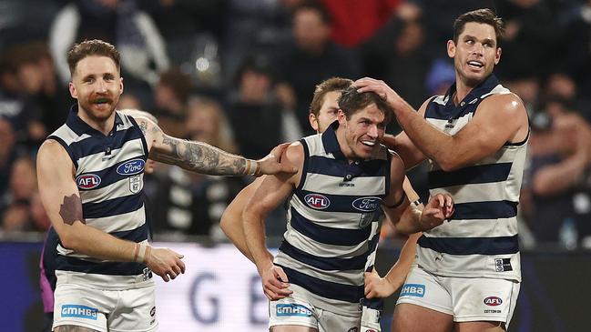 Geelong has taken top spot on the ladder and looks like staying there. Picture: Michael Klein