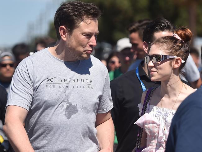 He might be a billionaire but he still has gross chest sweat. Picture: Robyn Beck/AFP