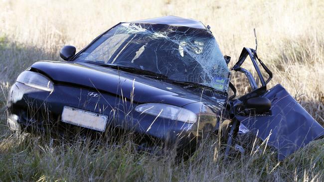 Fatal truck and car collision on the Bass Highway near Deloraine. PICTURE CHRIS KIDD