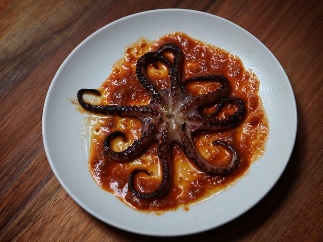 Octopus n'duja at Osteria Ilaria in Little Bourke St, Melbourne. Picture Rebecca Michael.