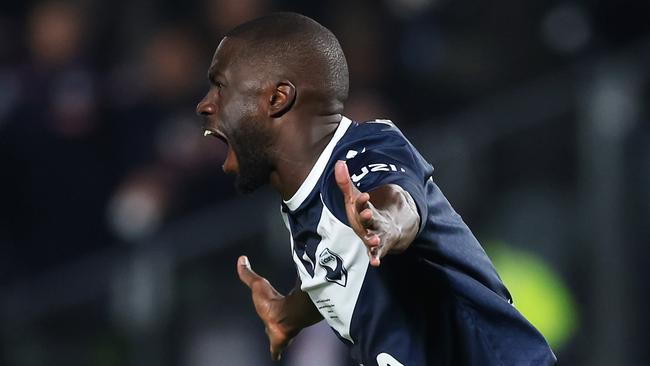 Geria was playing at AAMI Park for Australia only five days after he scored for Melbourne Victory in a 2-0 win over Brisbane Roar at the same venue. Picture: Mark Metcalfe / Getty Images