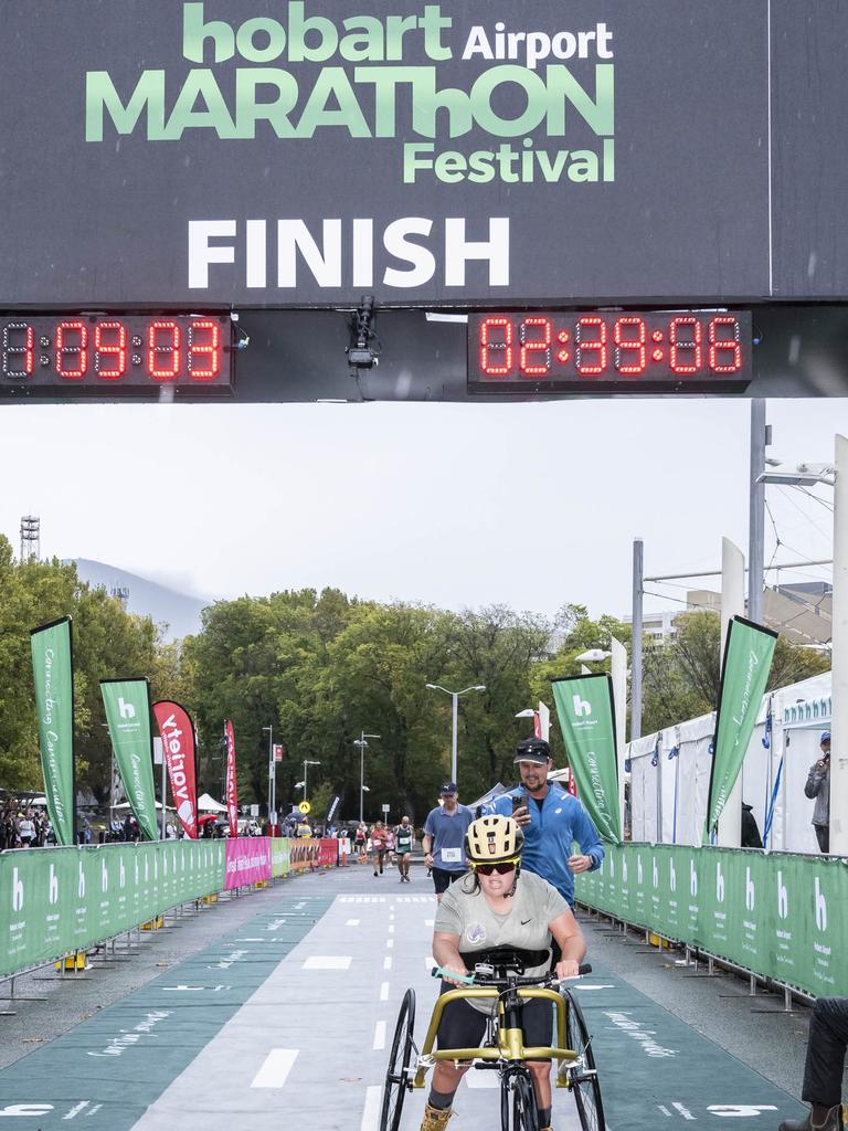 HOBART AIRPORT MARATHON 2024 Amy Tobin. Picture: Caroline Tan