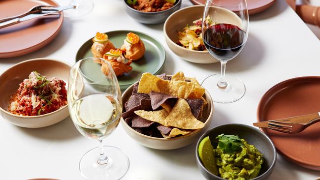 A mix of small plates and guacamole at Isla Cantina at the Isle of Capri on the Gold Coast.