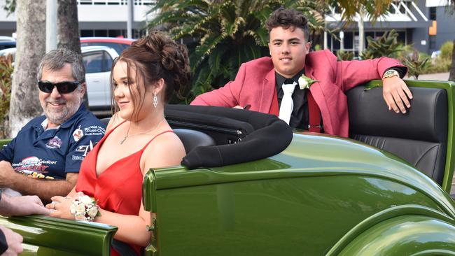 Eve Randell and Daeman Burgess at the Sarina State High School formal at the MECC, Mackay, on Thursday November 19. Picture: Zizi Averill