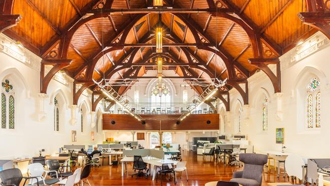 Inside the former Methodist Church in Fortitude Valley.