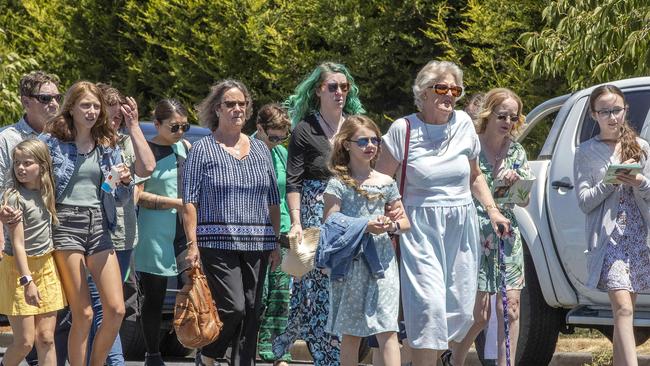 Funeral for Hillcrest Primary School student Addison Stewart at Mersey Gardens Chapel, mother Kylie Stewart.