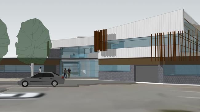 An artist’s impression of new clubrooms planned for Edwardstown Oval. Source: Marion Council