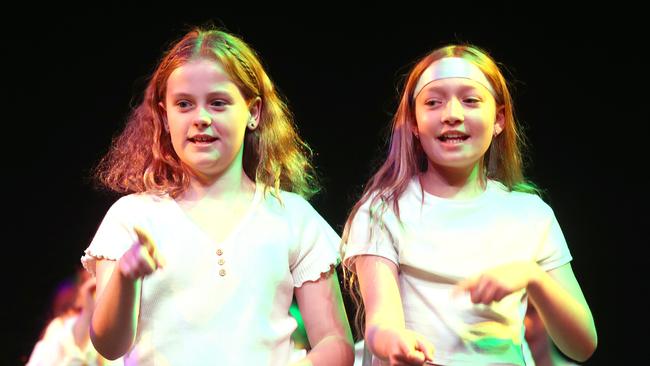 Anglesea Primary School students performing at the Geelong Schools Music and Movement Festival. Picture: Alison Wynd