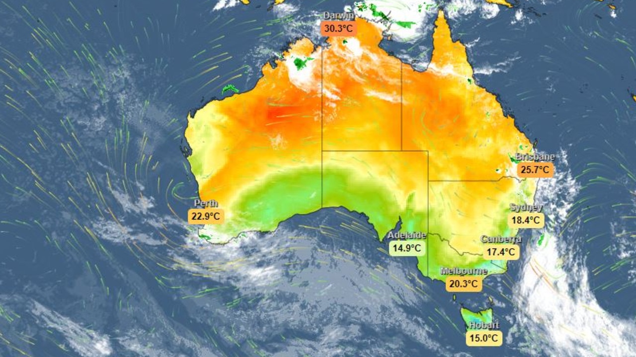 In the lead-up to the big day, cities around Australian have been experiencing rainfall, hailstones and damaging winds.