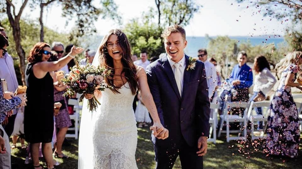 The wedding of Shannon Bray and Carl Tansky, Canoe Point. PHOTO CREDIT: Three Peonies Photography. Picture: Contributed