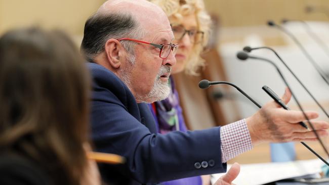 MLC Rob Valentine in action during the Sub-Committee Inquiry into Acute Health Services in Tasmania. Picture: RICHARD JUPE