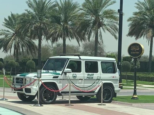 Shane Charter seems to admire the style of cops in the United Arab Emirates.