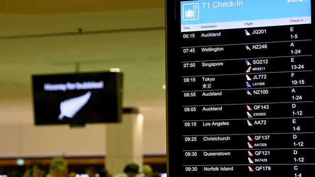 So far so good as travellers between Australia and New Zealand are now allowed to enter each country without mandatory hotel quarantine. Picture: NCA NewsWire/Bianca De Marchi