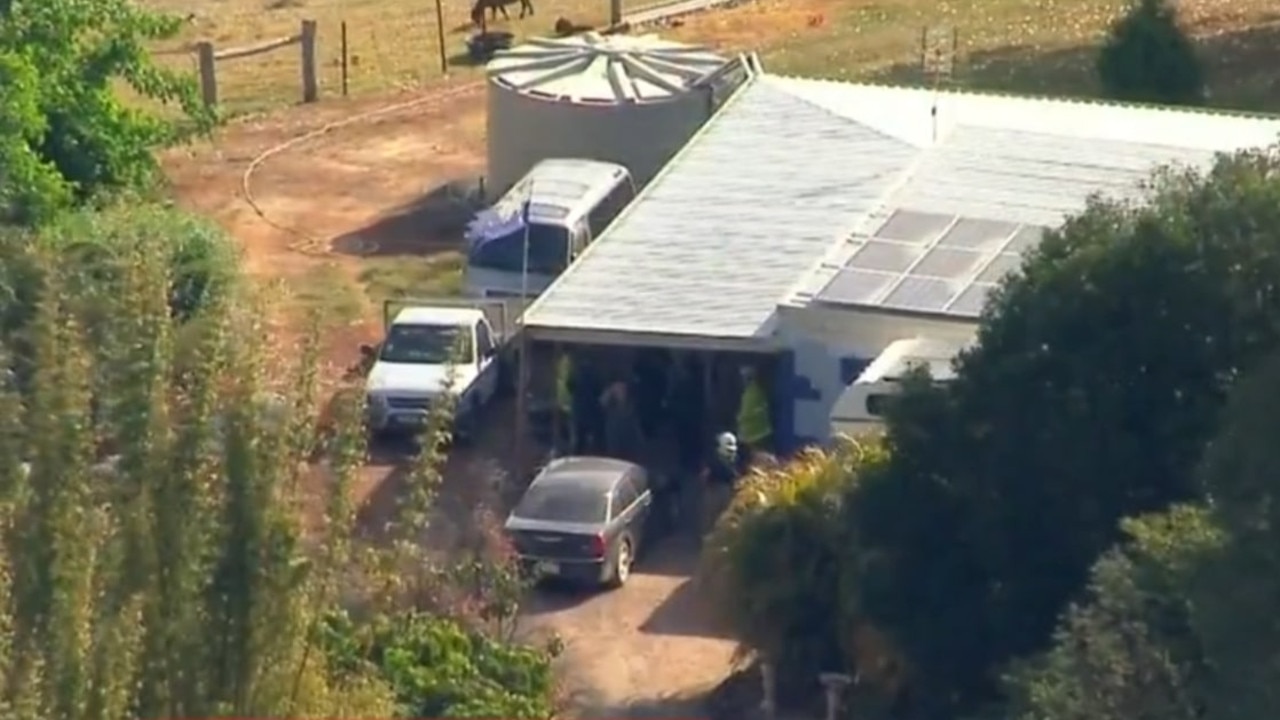 Emergency services were called to the home about 1.30pm. Picture: Nine News