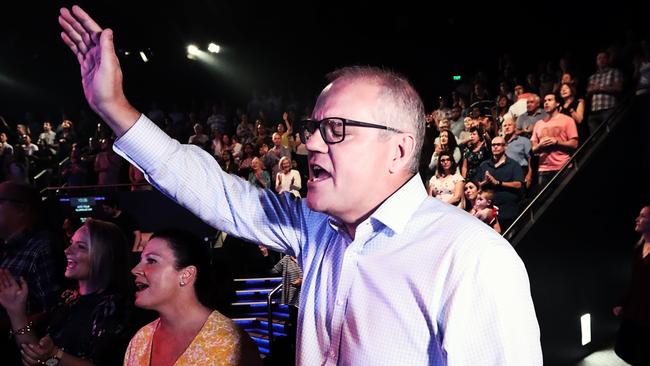 Former prime minister Scott Morrison at the Horizon Church in 2019. Picture: Gary Ramage