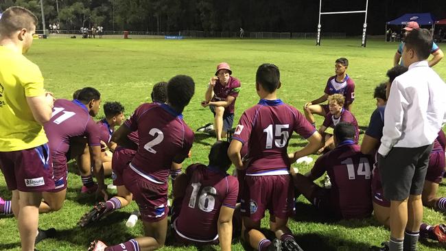 A Wavell coach addresses his team.