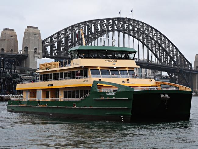 The Fairlight in gentler conditions at Circular Quay. Picture: Adam Yip