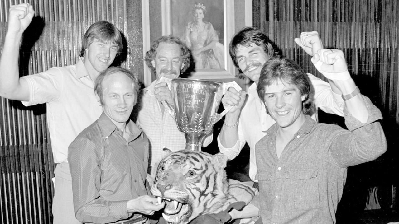 Premiership Tigers Mark Lee Kevin Bartlett, Tony Jewell, David Cloke and Geoff Raines.