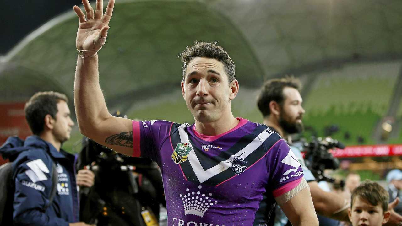 THANKS FOR COMING: Fans will have to choose between the AFL and Storm in what could be Billy Slater's last match.