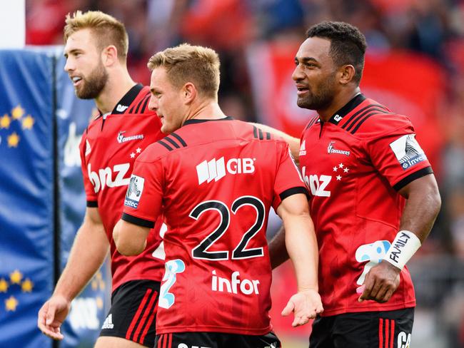 Crusader players at Christchurch Stadium. The team is considering changing its name because of its co-option by white supremacists. Picture: Getty