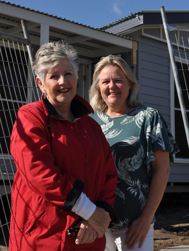 Gabrielle McNeill, Catherine Brasier out the front of Ms McNeill's new home at Ingenia Lifestyle Lake Conjola.