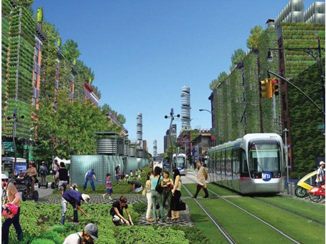 The proposed sustainable urban transport link.