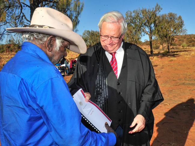 Many Aboriginal elders received copies of the Native Title Consent Determination. Picture: SATRIA DYER-DARMAWAN