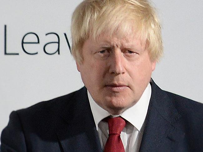 (FILES) In this file photo taken on June 24, 2016 Former London Mayor and "Vote Leave" campaigner Boris Johnson (R), listens as the then British Lord Chancellor and Justice Secretary Michael Gove, a fellow Brexit supporter, speaks during a press conference in central London on June 24, 2016. - The race to become Britain's next premier heated up on May 26, 2019 as Environment Secretary Michael Gove joined an already crowded field of hopefuls with competing visions of how to finally pull their divided country out of the EU. Gove's bid for the leadership in the aftermath of the 2016 Brexit referendum scuppered the chances of his one-time ally Boris Johnson, who is also running this time around and is seen as the current favourite. (Photo by Stefan ROUSSEAU / POOL / AFP)