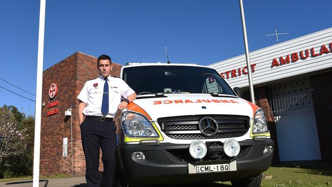 Five new major ambulance stations will be built across NSW. Acting Superintendent Jason Stone is pictured in front of the Penrith Ambulance Station.