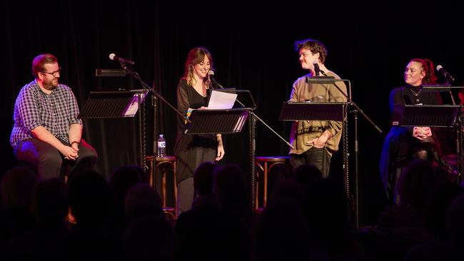 Adelaide Cabaret Festival 2023. Jamie Hornsby, Gillian Cosgriff, Lachlan Williams and Philippa Lynas perform The Fig Tree. Picture: Claudio Raschella