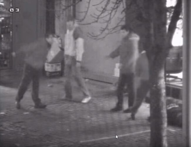 CCTV footage from the night Jock Palfreeman stabbed a man in Bulgaria in 2007.