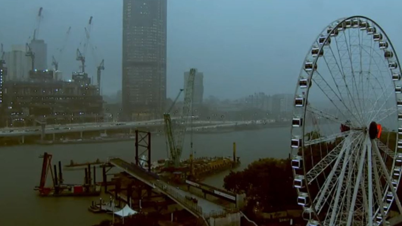 Storms roll into Brisbane. Picture: Channel 7