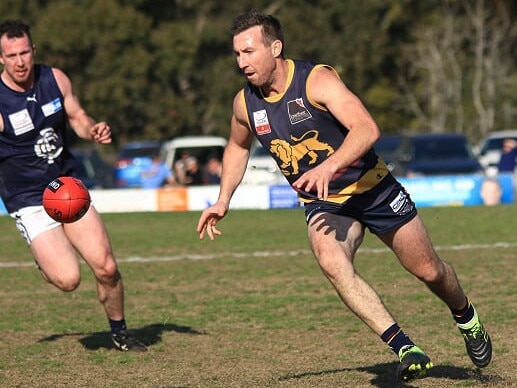 Brock McLean during the EFL Division 1 grand final. Picture: Davis Harrigan