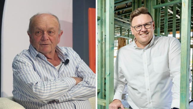 harvey norman co-founder Gerry Harvey and Metricon boss Brad Duggan