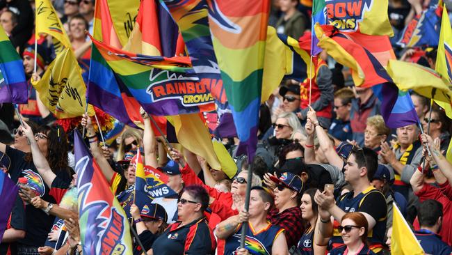 Adelaide fans packed Adelaide Oval for the club’s Grand Final win in 2019.