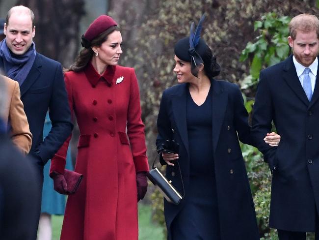 Will and Kate and unlikely choices to be the baby’s godparents. Picture: AFP