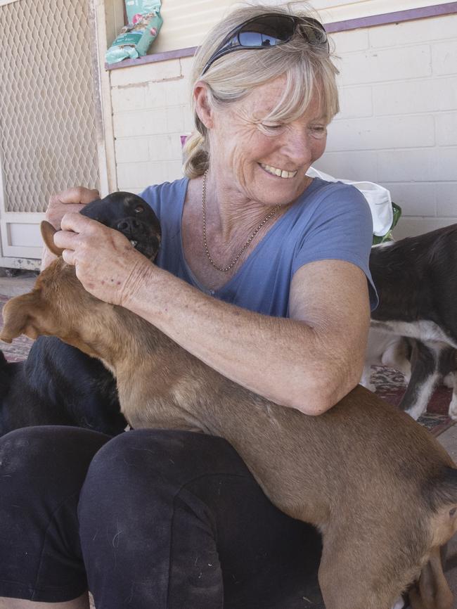 Coober Pedy Animals Second Chance volunteer Dawn Jones. Picture Simon Cross