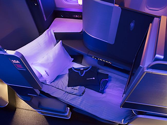 United Airlines Business class Boeing 787-9 Dreamliner. Photo: Supplied