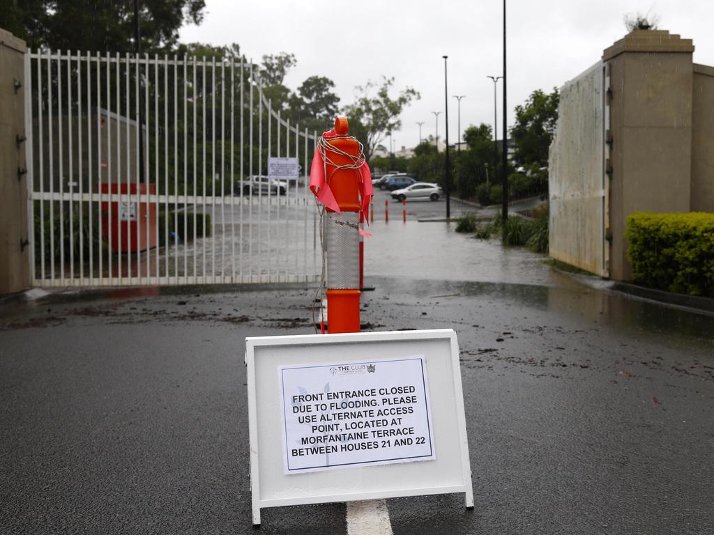 The Titans training field under water. Picture: Tertius Pickard