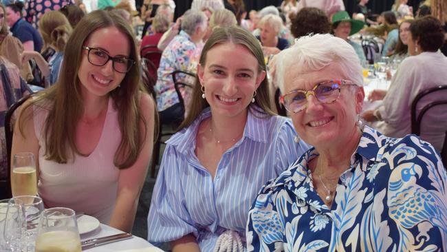 Dieta Salisbury, Emma Ross and Zanny Ross at the Westpac High Tea at Beef Australia 2024. Picture: Aden Stokes
