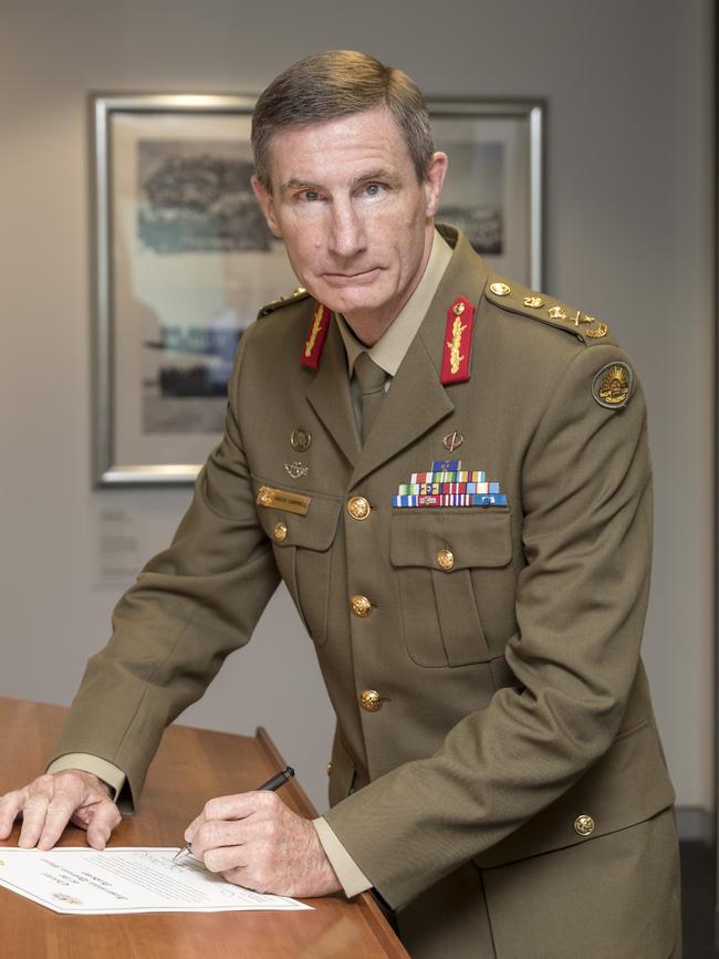 Chief of Defence Force General Angus Campbell AO, DSC, has acknowledged Teddy Sheean’s bravery, but has warned the PM off pursuing the commendation. Picture: ADF