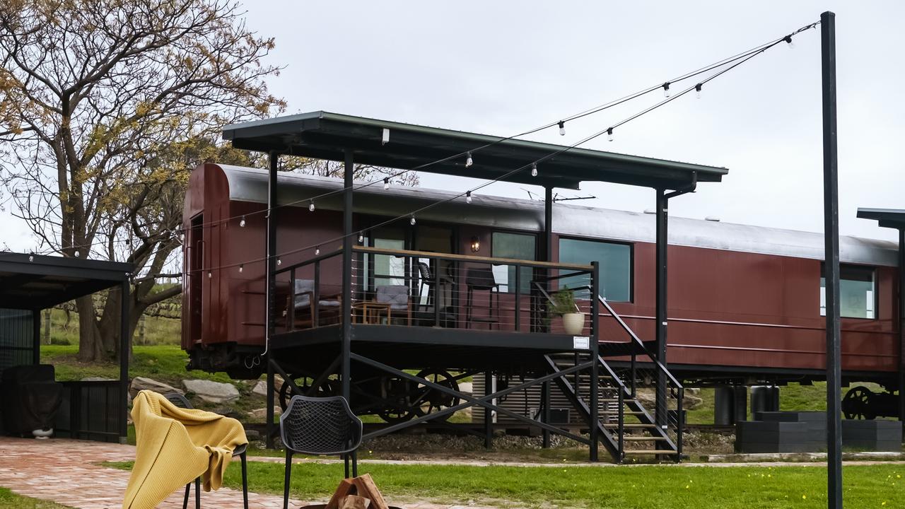 The converted train carriage.