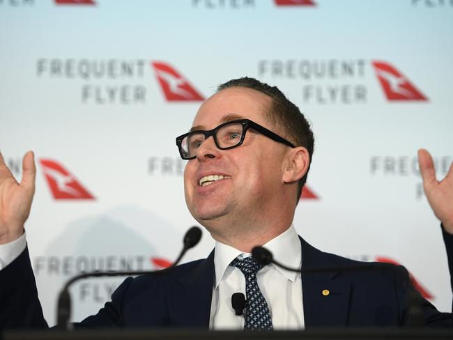 Qantas chief executive Alan Joyce announced huge changes to the airline’s frequent flyer program. Picture: AAP