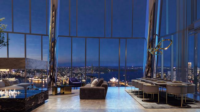 Artist impressions of Crown Residences at One Barangaroo in Sydney.