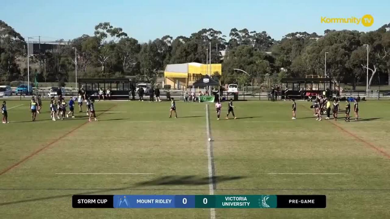 Replay: Mount Ridley v Victoria University – 2025 Storm Cup Round 3