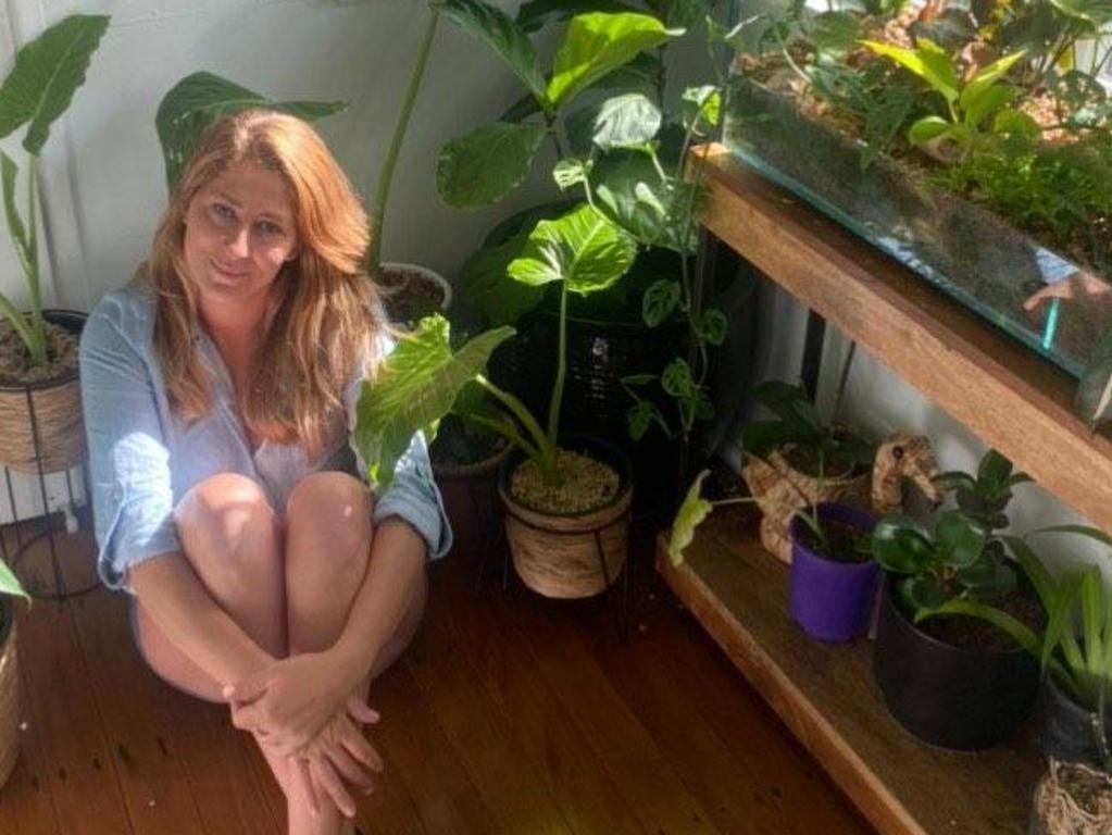 Lena St John, 30, has the front room of her Sunshine Coast home dedicated to her indoor plants for her partner and three children to enjoy. Picture: Supplied