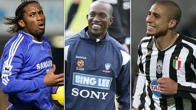 Didier Drogba, Dwight Yorke and David Trezeguet will play in the bushfire match.