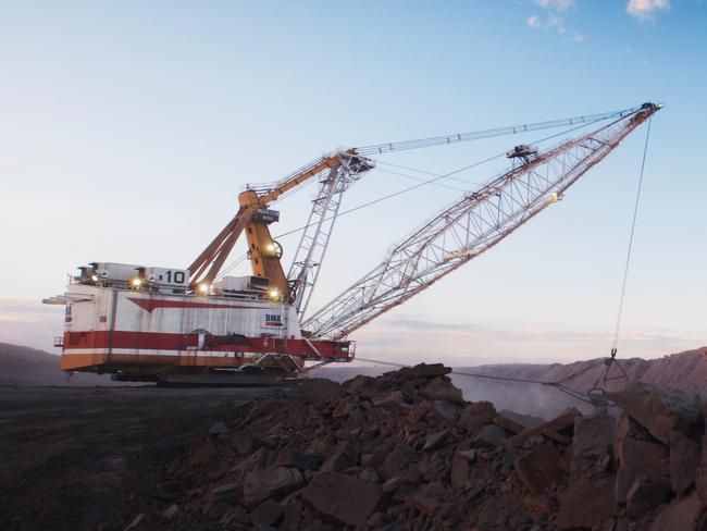 Operations at the Caval Ridge coking coal mine in Queensland, owned by the BHP Mitsubishi Alliance (BMA). Picture supplied by BHP