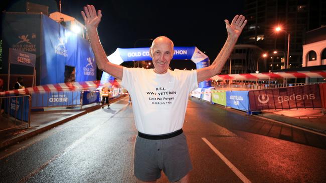 Victor Williams, 92, gearing up for the Gold Coast Marathon 10km race. Photo: Tim Marsden